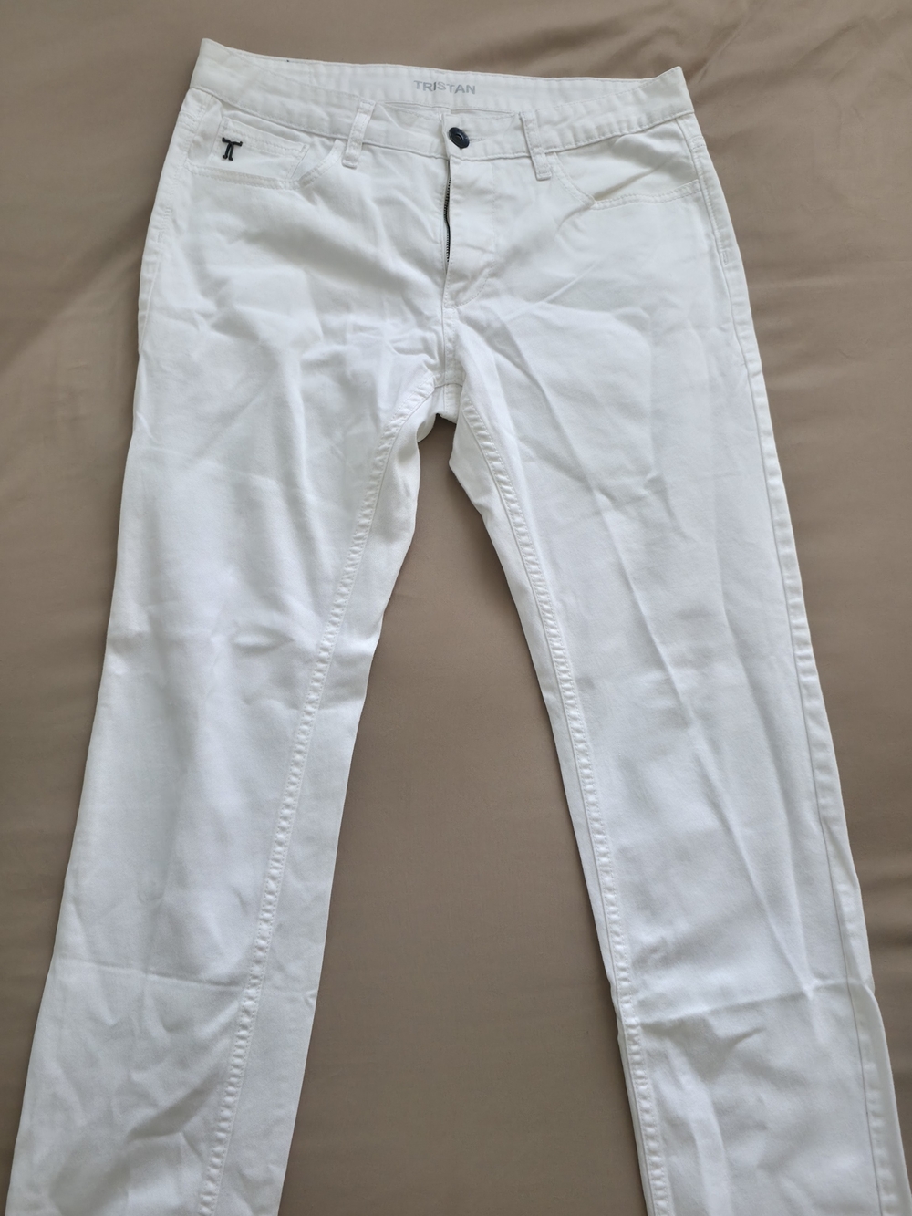 Tristan Slim Straight Jeans in White